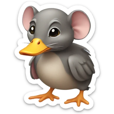 rat mixed with a duck sticker