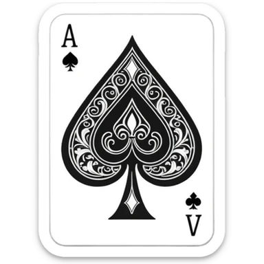 Ace of Spades for stage magic sticker