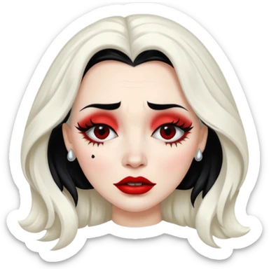 Cruella de vi crying sticker