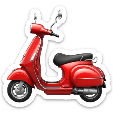 vespa roja sticker