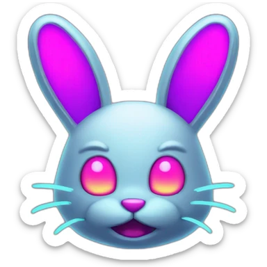 neon bunny evil sticker