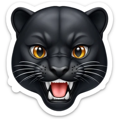 Una pantera mostrando sus dientes sticker