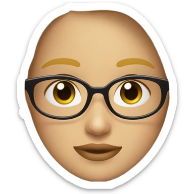 chica rubia con pelo largo ondulado, con ojos azules, labios rojos y gafas negras sticker