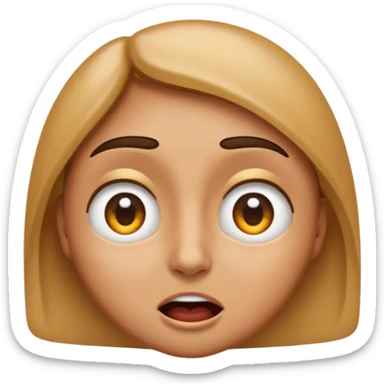 “A high-quality emoji-style face expressing an intense ‘WOW’ reaction, with wide, squinted eyes and an amazed, mind-blown expression. The face should look extremely impressed and shocked in a cool, epic way. Eyes looking to the right. Bright, glossy, modern emoji design.” sticker
