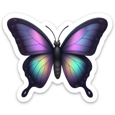 Dark Iridescent butterfly  sticker
