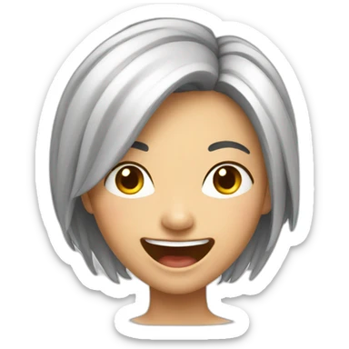 Sexy Asian woman  who laugh out loud sticker