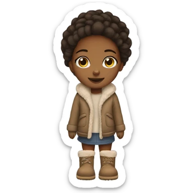 Cute girl wearing uggs sticker