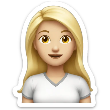 blond girl Delivery  sticker