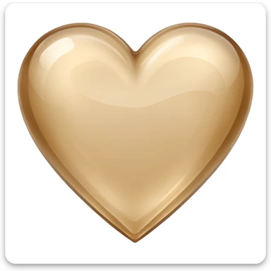 beige quartz heart  sticker