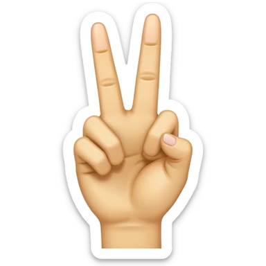 I want a emoji with middle finger bend towards sticker