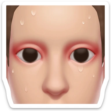 Ojos con ojeras sticker