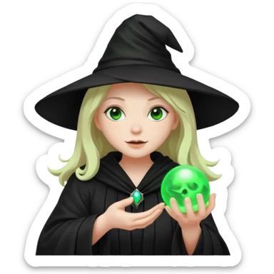 Witch casting spells sticker