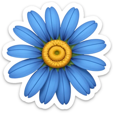 blue daisy sticker