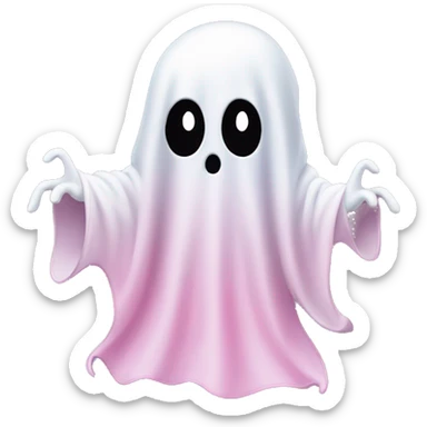 Ghost but pink and cutie on Halloween  sticker