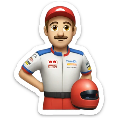 mario formula one driver sticker