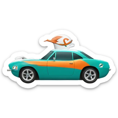 Miami dolphins car sticker