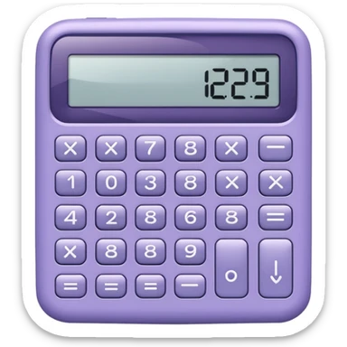 blank blueish LILAC CALCULATOR sticker