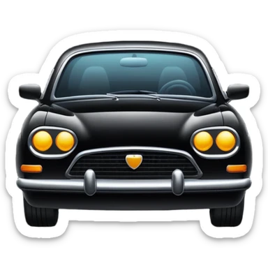 Black car escort sticker