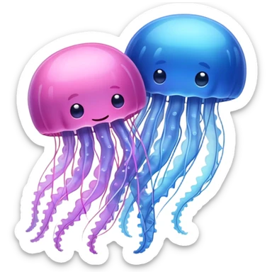 Jellyfish in love  sticker