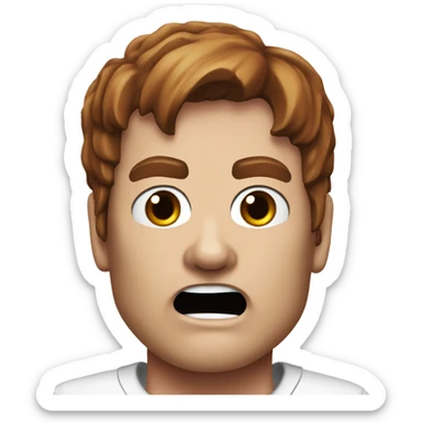 Realistic dexter Morgan surprised red   sticker