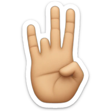 Finger pointed upwards with sudarshan chakra sticker