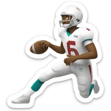 Tua throwing football sticker