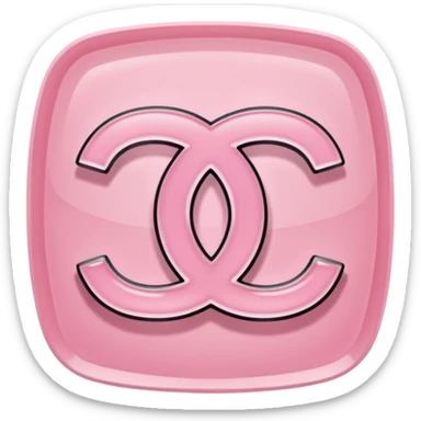 light pink chanel logo sticker