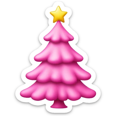 Pink Christmas tree  sticker