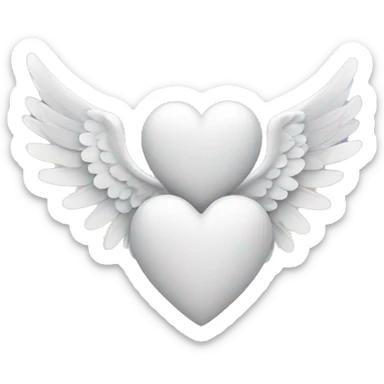 heart with angel wings sticker