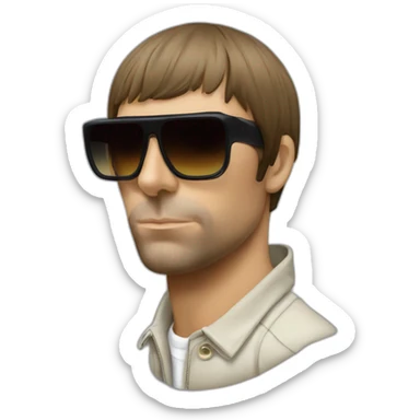 Liam Gallagher wtih sunglass sticker