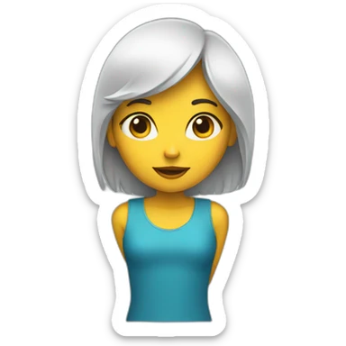 a girl programming sticker