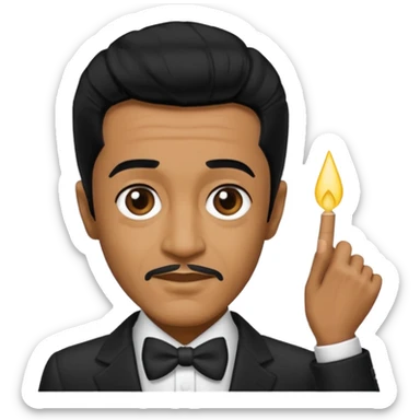 Sammy Davis Jr with black hair sticker