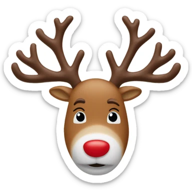 Rudolph the rednosed reindeer ￼ sticker