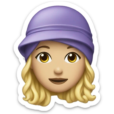 woman pin swimming cap sticker