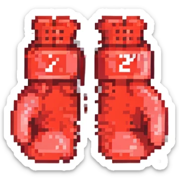 красные боксерские перчатки с надписью "23", no background sticker