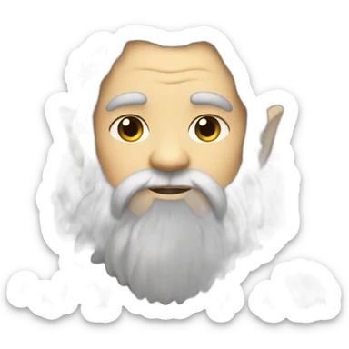 Halfling-with-longhair-and-neat-beard sticker