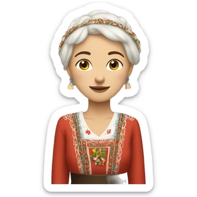 woman in a national udmurtian dress  sticker