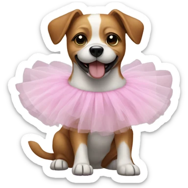 Dog with a tutu sticker