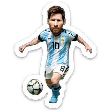 messi bailando con la camiseta de argentina sticker