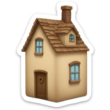 A heart with a little house inside sticker