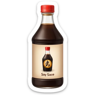 A bottle of soy sauce sticker