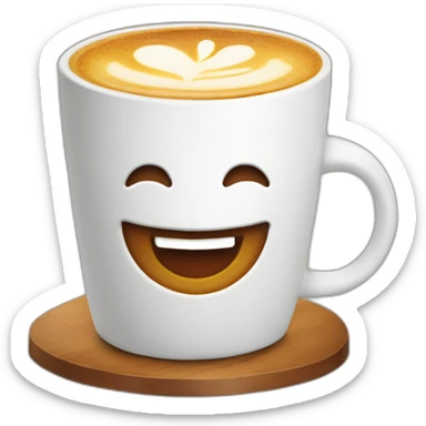 desarollador de aplicaciones feliz con una taza de cafe gigante sticker