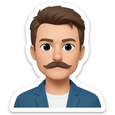 Smaller mustache sticker