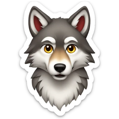 A wolf from Little Red Riding Hood  sticker