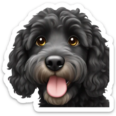 black aussiedoodle  sticker