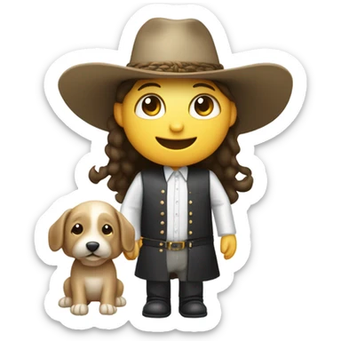 Una oveja y un pastor  sticker