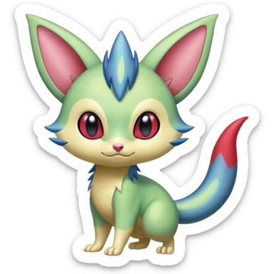 Sneasel-Furret-Celebi-fusion sticker