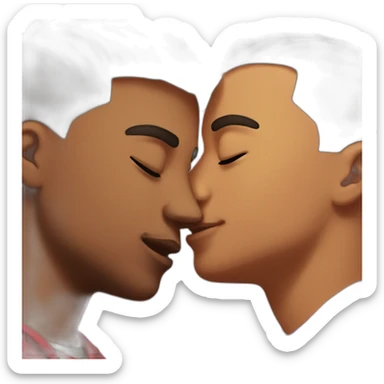 gay boyfriends kissing sticker