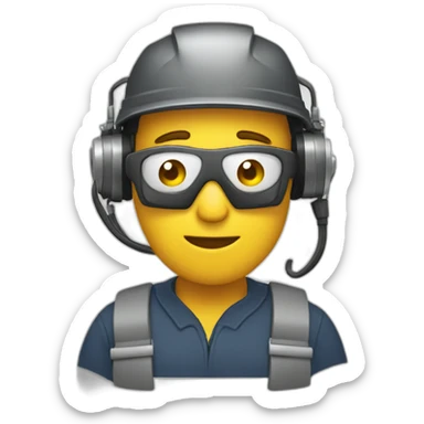 a welder in a call center sticker