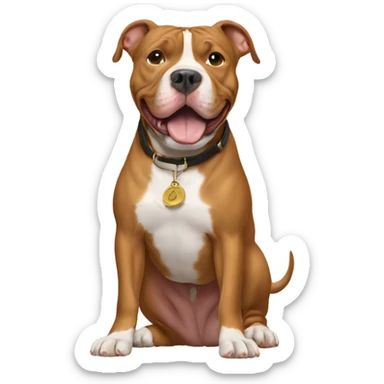 pitbull wearing tan loafers  sticker